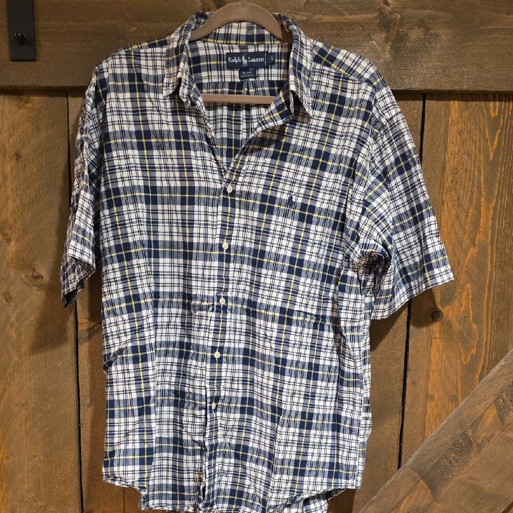 Ralph Lauren Men's Blue Plaid Shirt